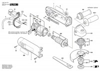 Bosch 0 603 404 901 Pws 8-125 Ce Angle Grinder 230 V / Eu Spare Parts